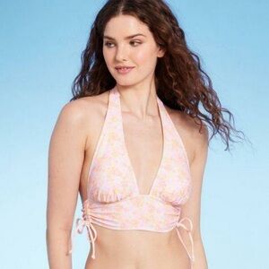 Wild Fable Pastel Floral Halter Bikini Top